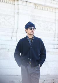 Cardigan Confort Lambswool Navy