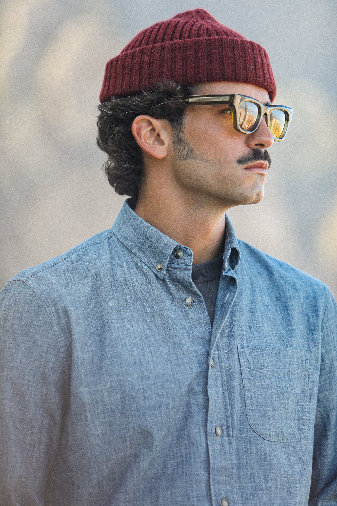 Chemise Chambray Japonais - Rétro Fit