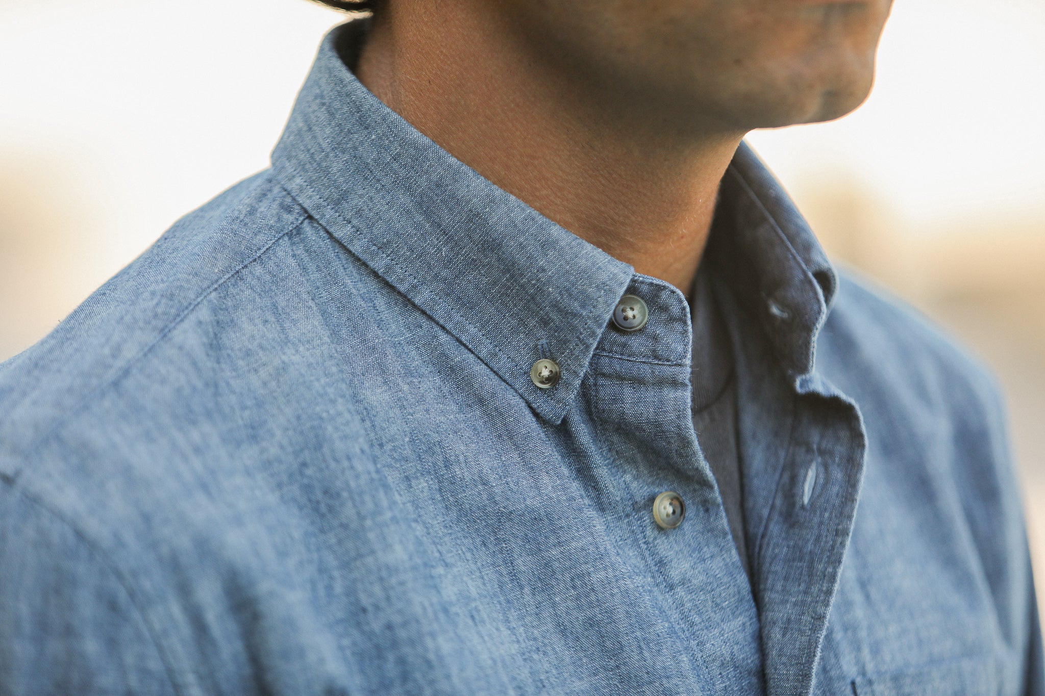Chemise Chambray Japonais - Rétro Fit
