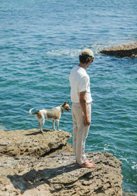 City Pant Lin Beige / Crème