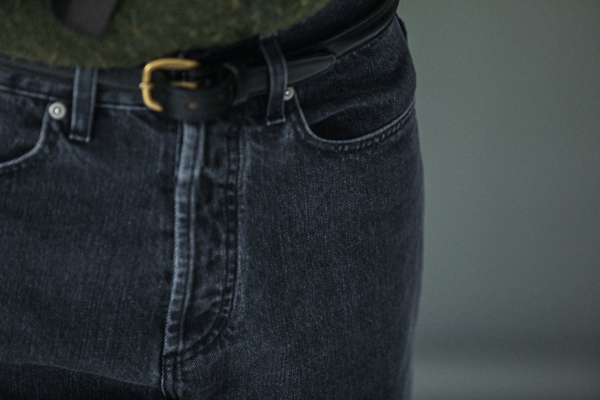 Jean Selvedge Noir Stonewash - Comfort Fit
