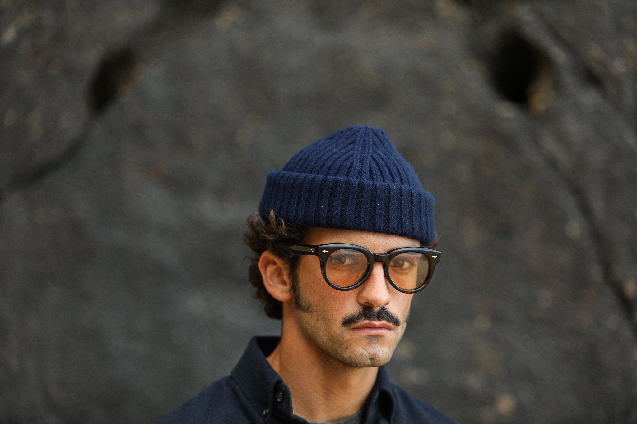 Bonnet Laine & Alpaga Navy