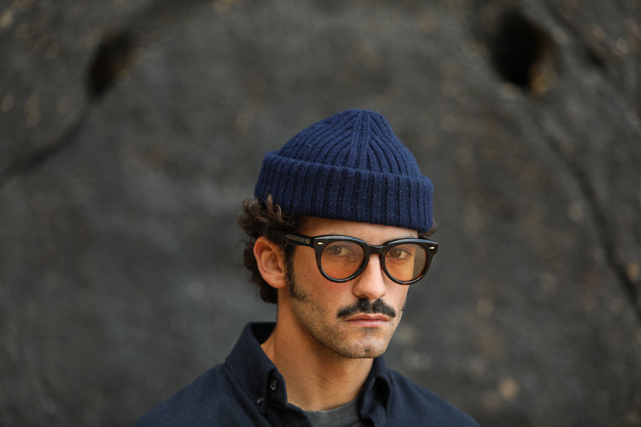 Bonnet Laine & Alpaga Navy