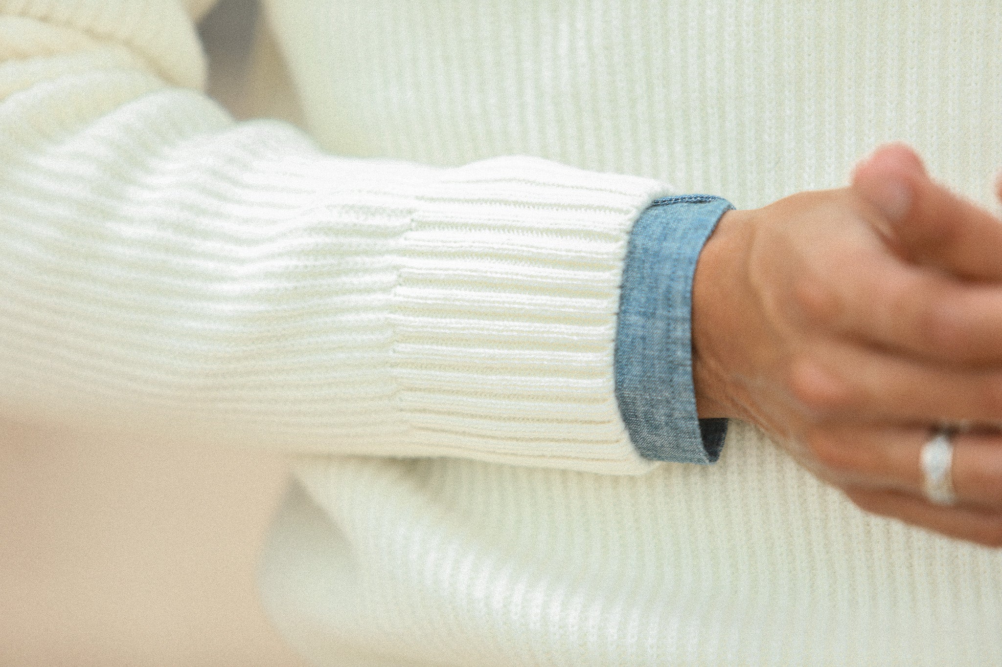 Pull Militaire Lambswool Crème