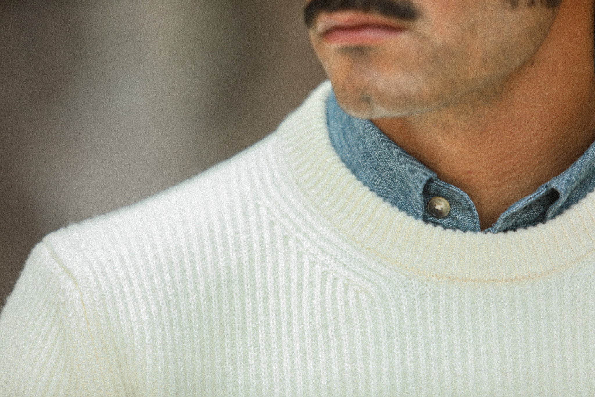 Pull Militaire Lambswool Crème