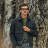 Veste Aviator Laine Chevrons Blue
