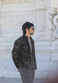 Surchemise Velours Japan Floral Brown - New Modern Fit