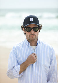 Chemise Homme Ample Oxford Rayée Bleu - Modern Fit