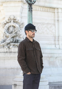 Surchemise Laine Pied Poule Brown & Black