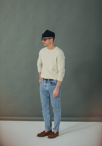 Pull Col Rond Lambswool Crème