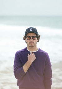 Pull Col Rond Lambswool Purple