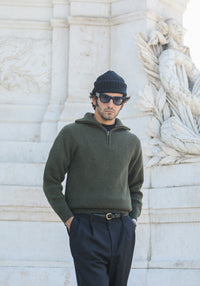 Pull Trucker lambswool - Khaki