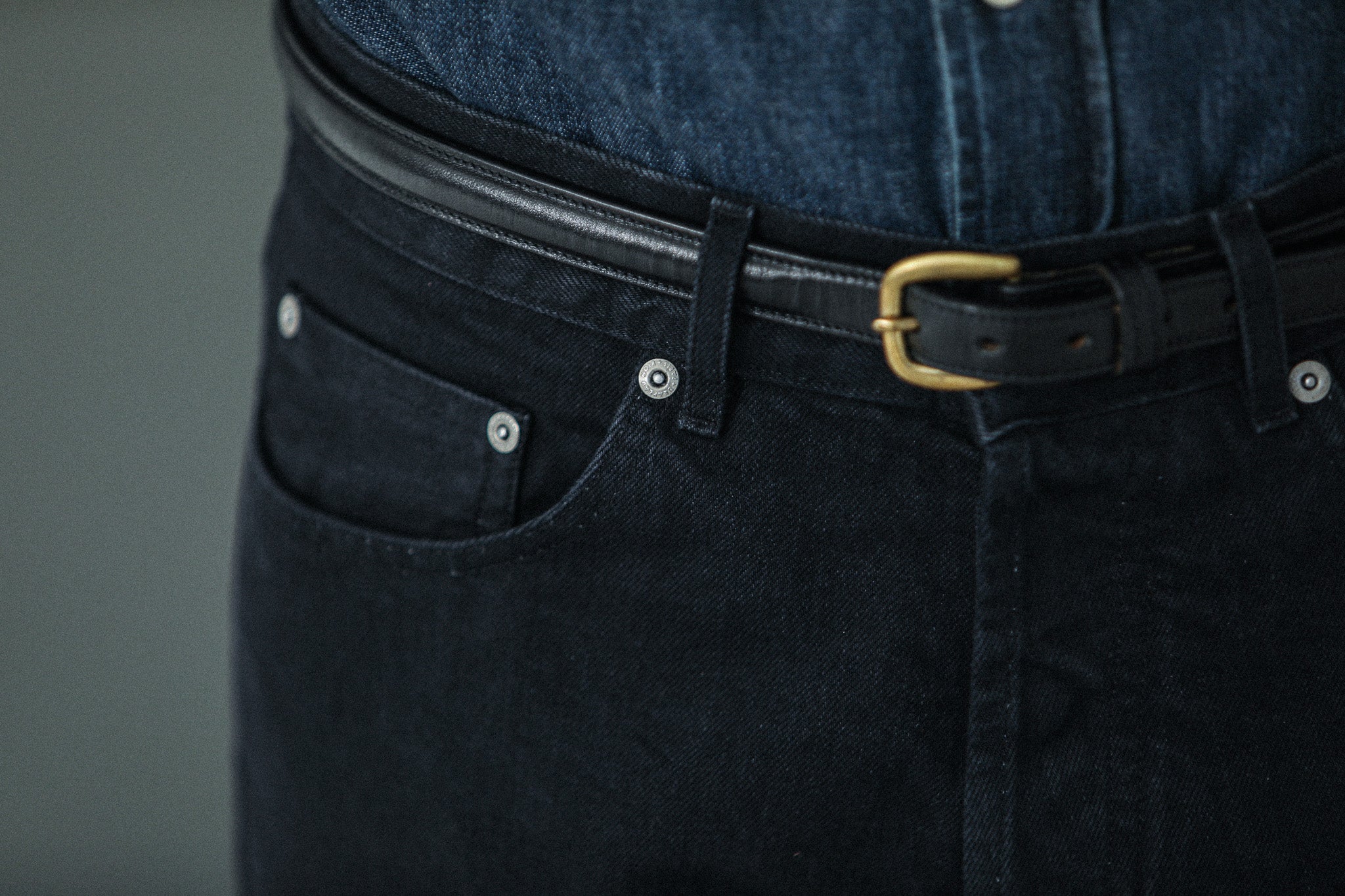 Jean Selvedge Noir Rinse Wash - Athletic Fit