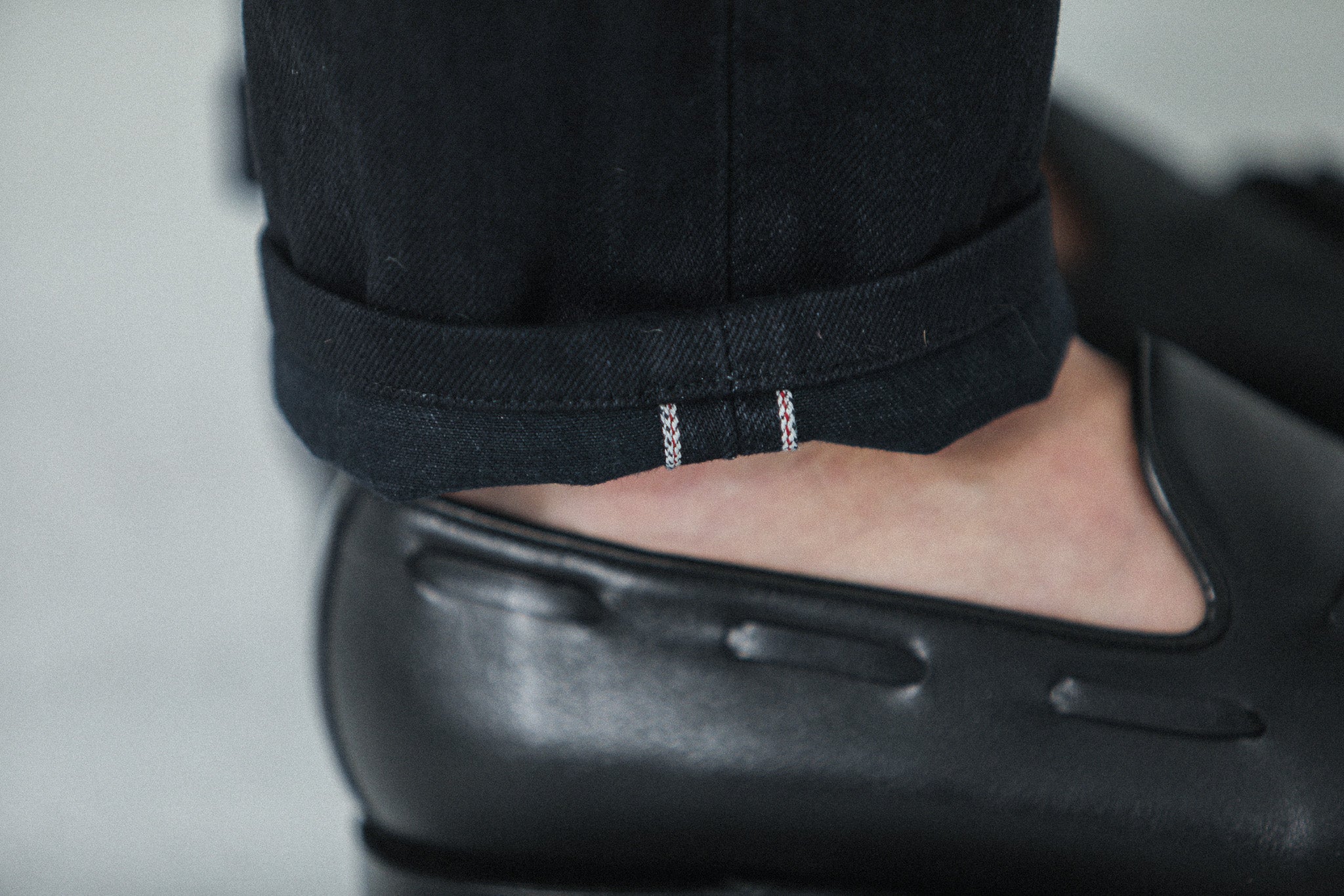 Jean Selvedge Noir Rinse Wash - Athletic Fit