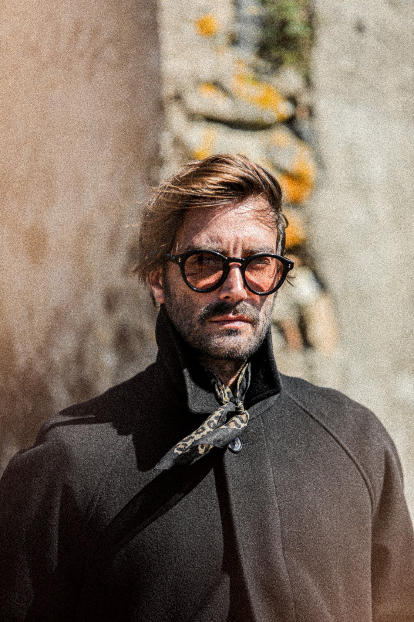 Manteau Balmaccan Laine & Cachemire Noir