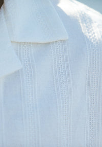 Chemise Brodée Japonaise Blanche - Modern Fit