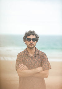 Modern Camp Collar Japanese Paisley Pink