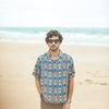 Modern Camp Collar Japanese Seersucker Blue