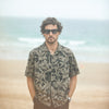 Modern Camp Collar Japanese Tropical Black