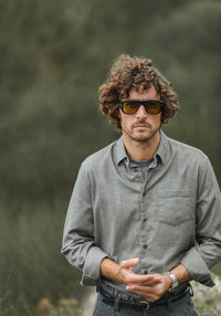 Chemise flanelle Khaki - Fit New Classic