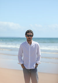 Chemise Oxford Blanc - Col Tailleur