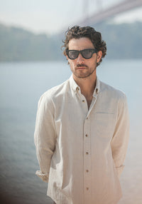 Chemise Japan Stripes Beige - Retro Fit