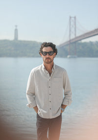 Chemise Japan Stripes Beige - Retro Fit