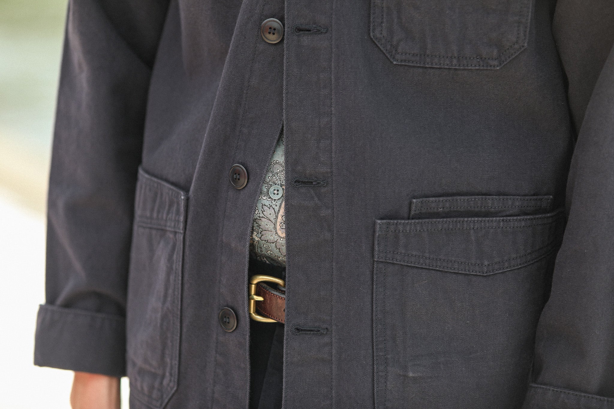 Veste Worker Canvas Japonais Navy - New Fit