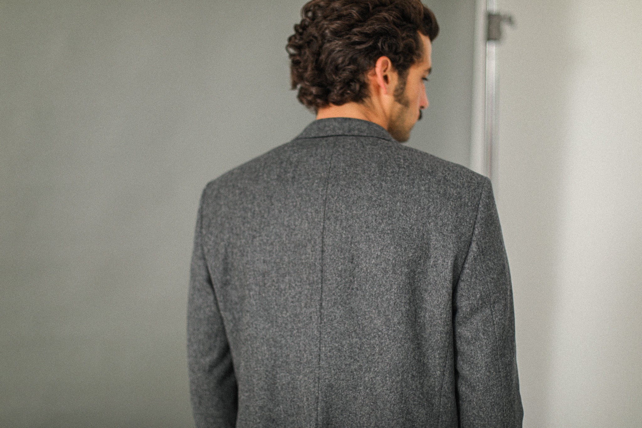 Blazer Semi-Entoilé Flanelle Grise