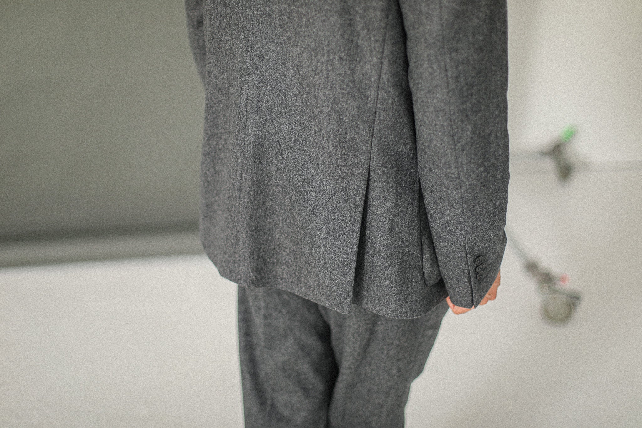 Blazer Semi-Entoilé Flanelle Grise
