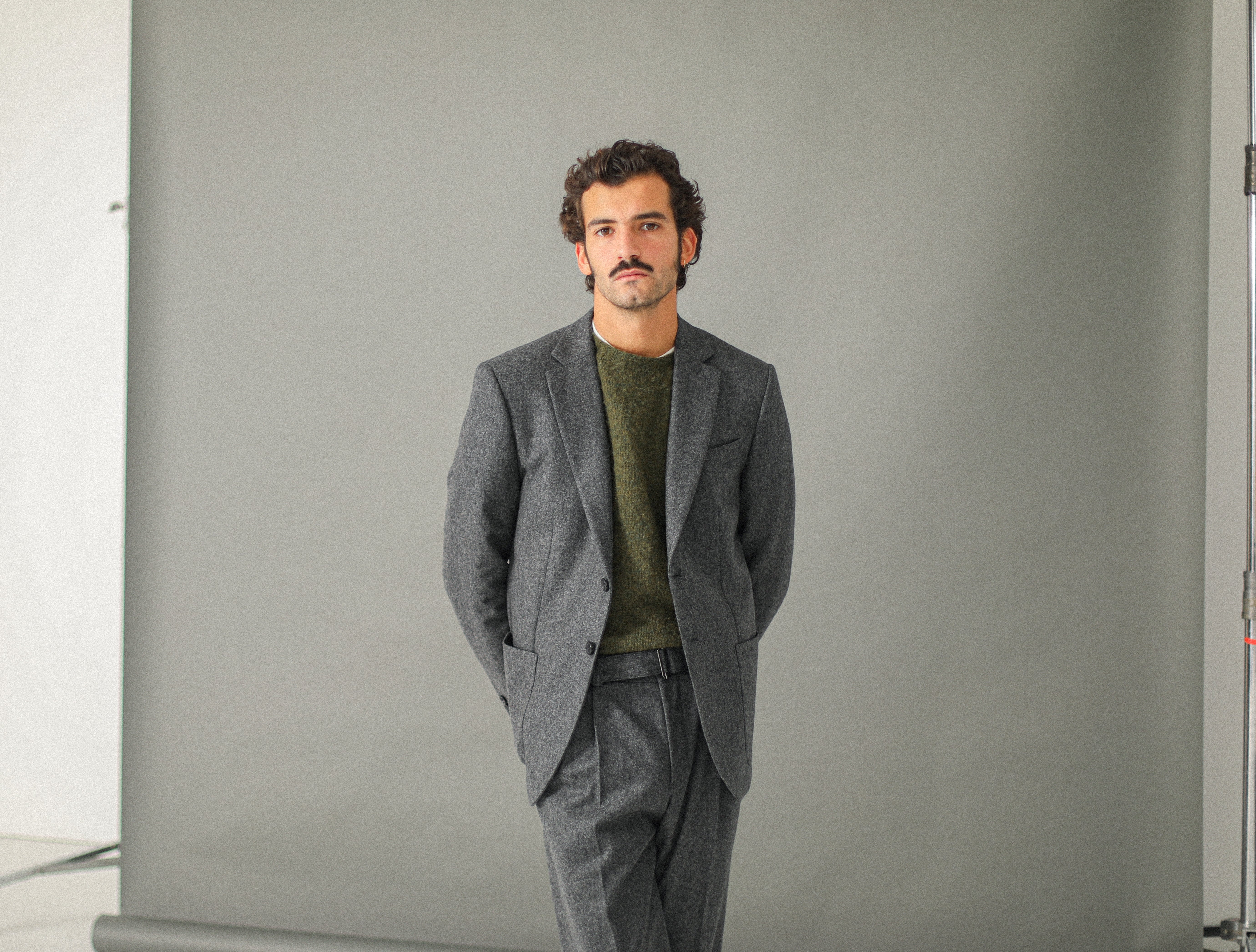 Blazer Semi-Entoilé Flanelle Grise