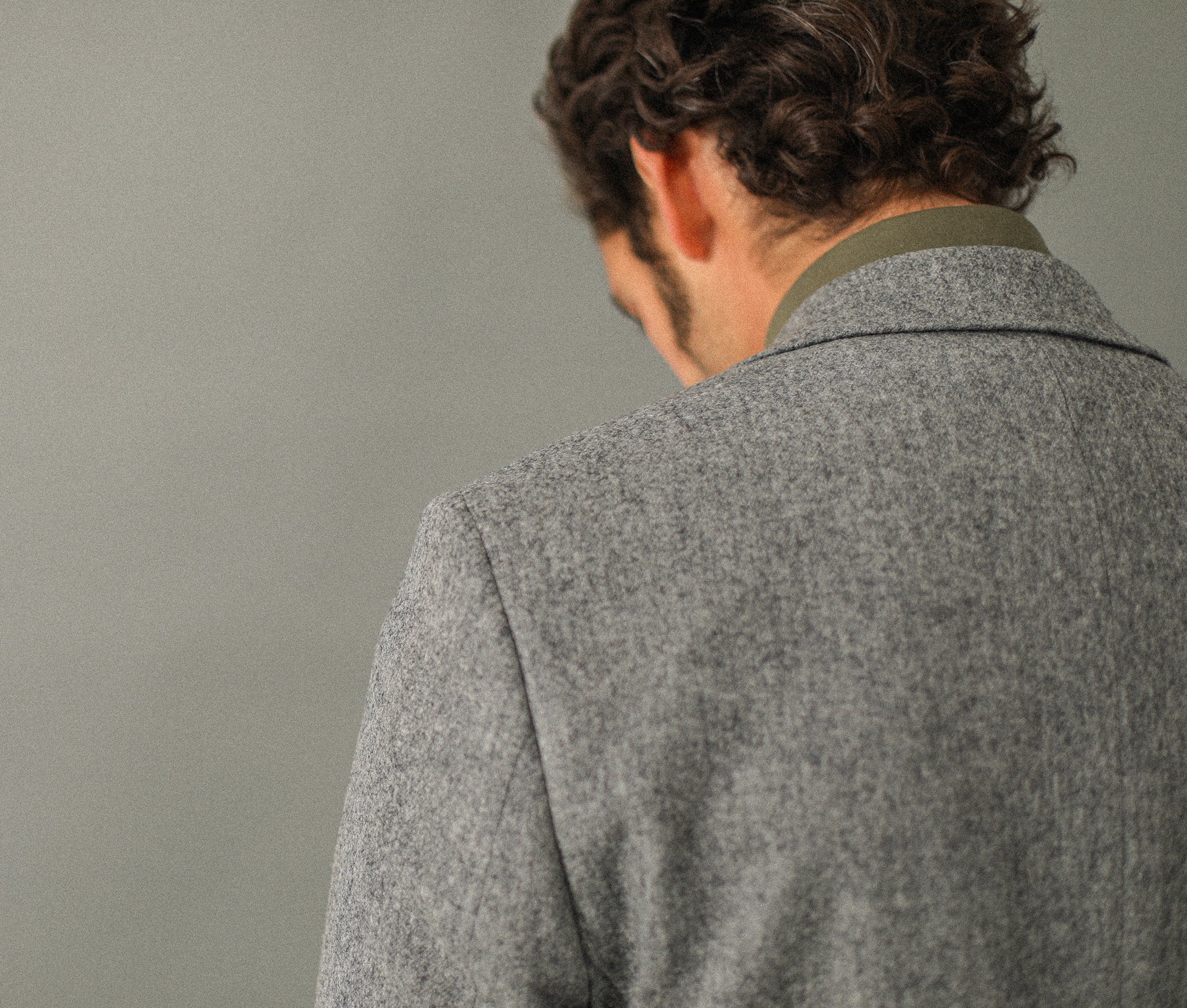 Blazer semi-entoilé flanelle light grey