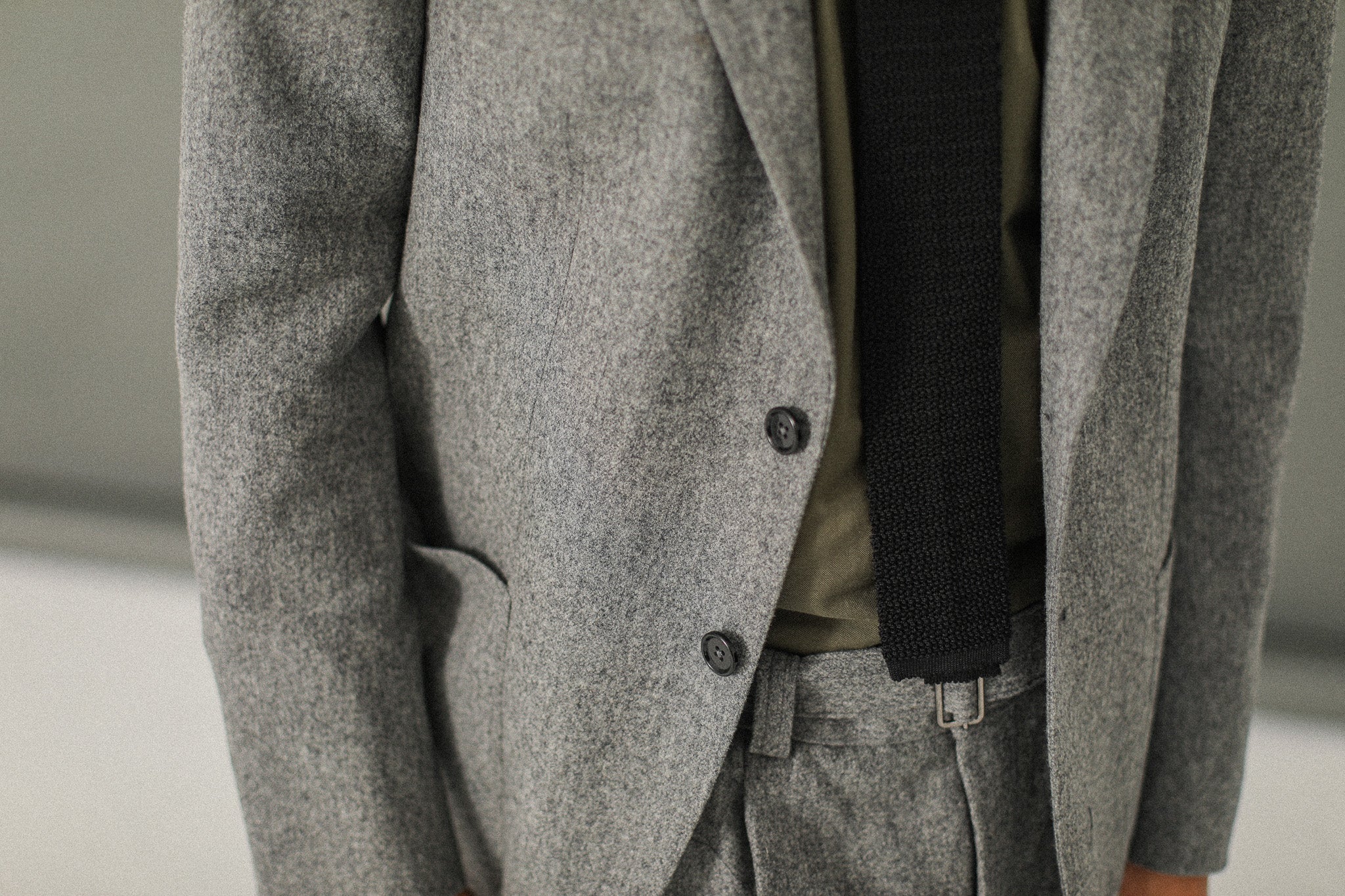 Blazer semi-entoilé flanelle light grey