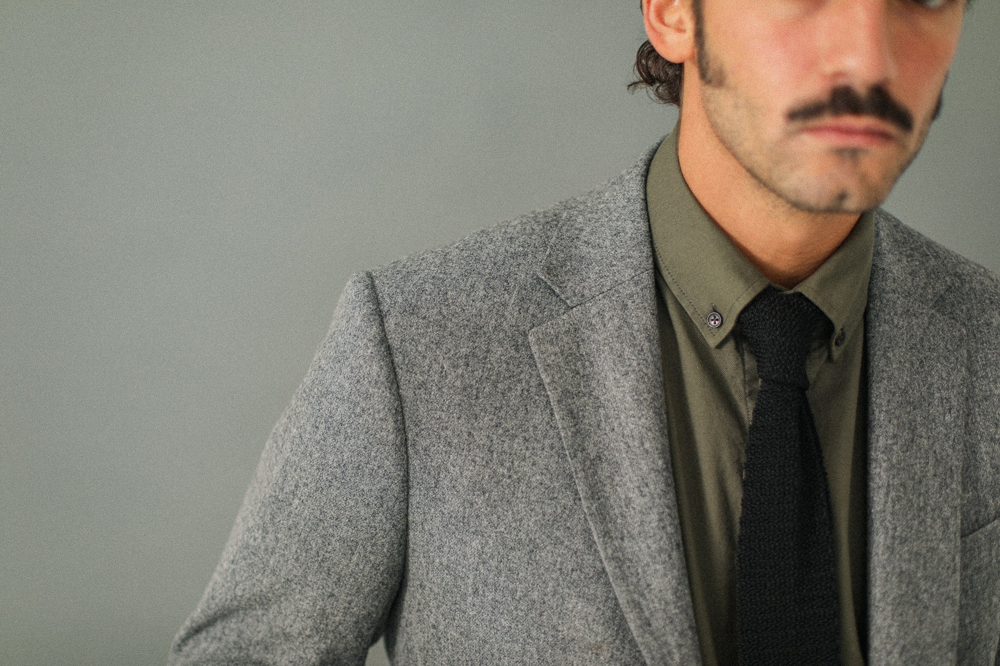 Blazer semi-entoilé flanelle light grey