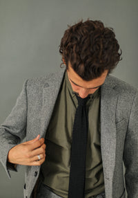 Blazer semi-entoilé flanelle light grey