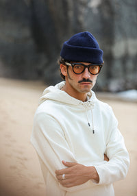 Hoodie Raglan Molleton Vintage Crème