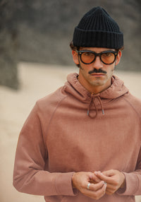 Hoodie Raglan Acid Wash Terracotta