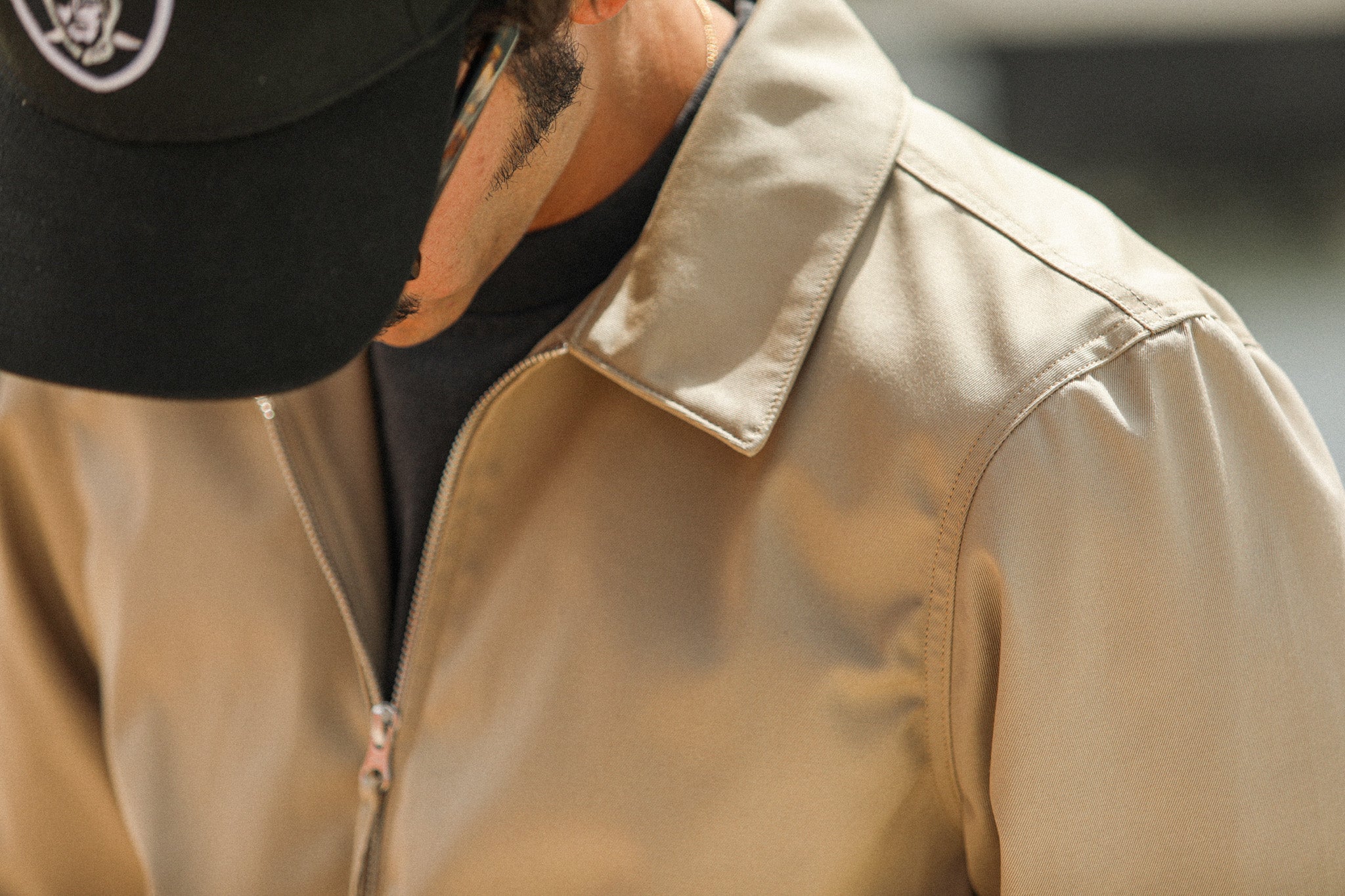 Blouson Technique Imperméable Beige