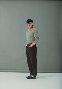 Jean Velours Olive-Brown - Comfort Fit