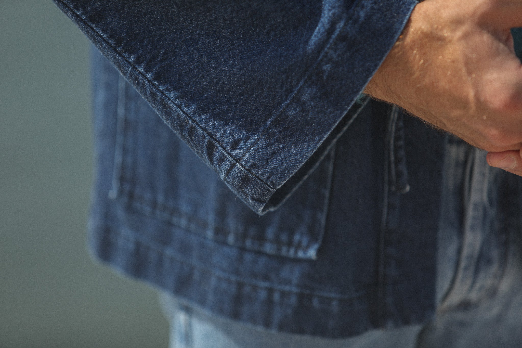 Veste Kimono Denim Japonais Stonewash