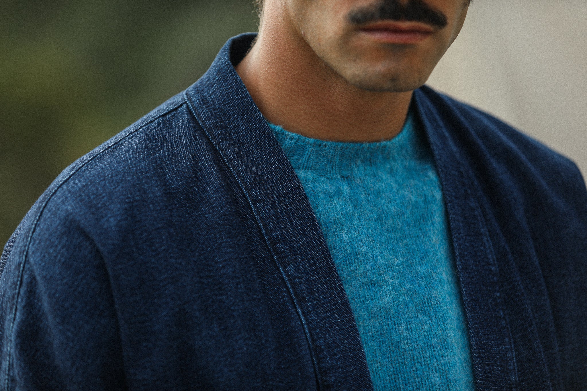 Veste Kimono Canvas Japonais Indigo