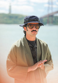 Veste Kimono Canvas Japonais Khaki