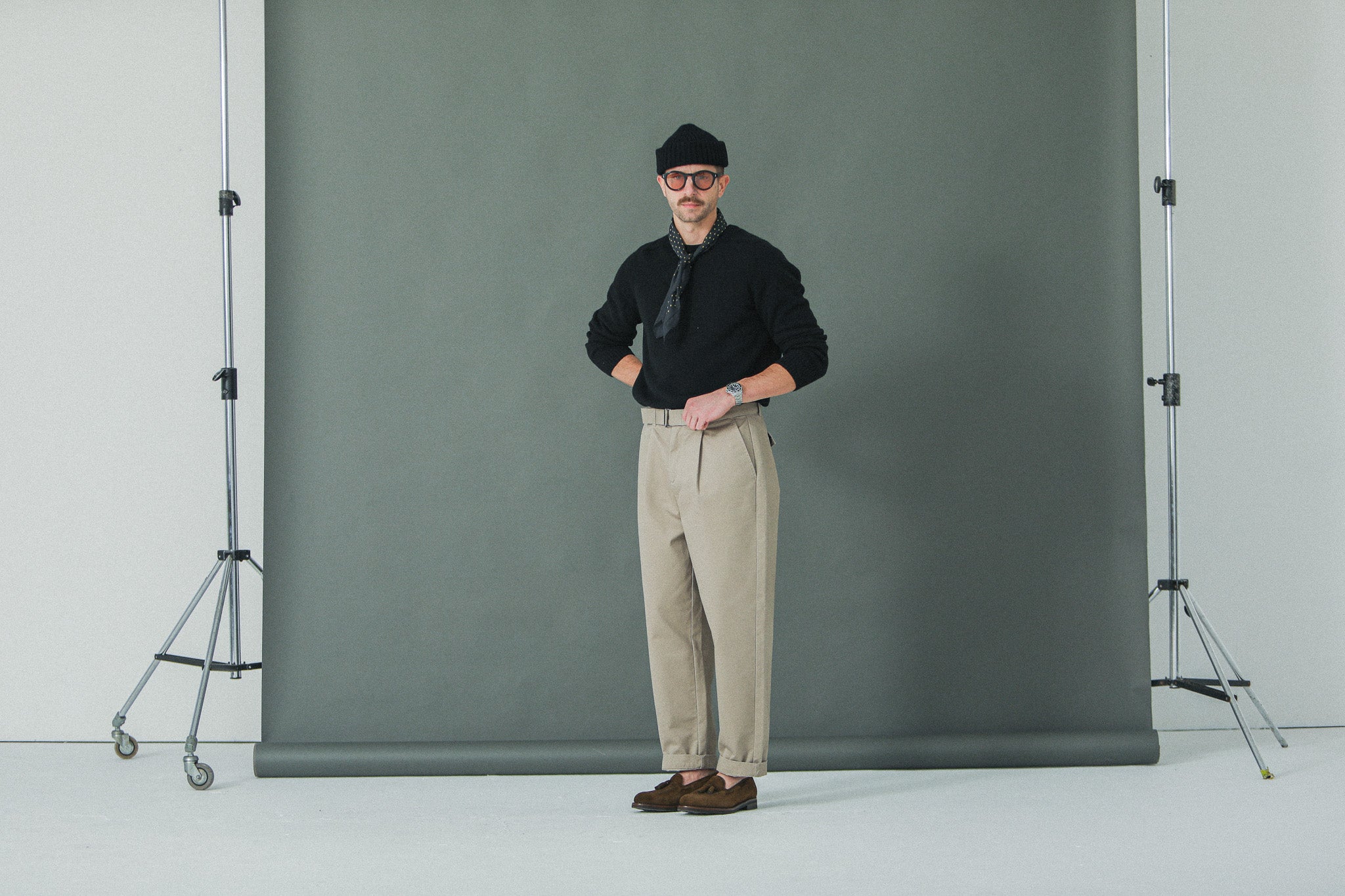 Chino Militaire Pince Simple Beige - Comfort Fit