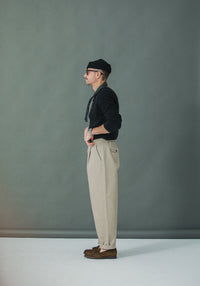 Chino Militaire Pince Simple Beige - Comfort Fit