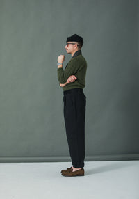Chino Militaire Pince Simple Black - Comfort Fit