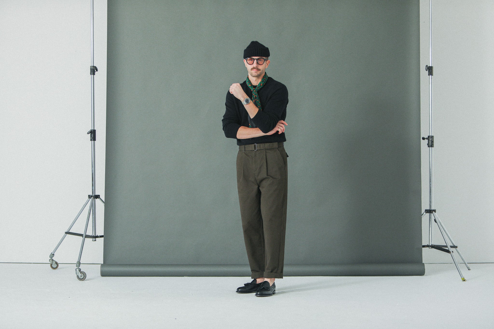 Chino Militaire Pince Simple Khaki - Comfort Fit