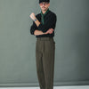Chino Militaire Pince Simple Khaki - Comfort Fit