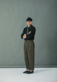 Chino Militaire Pince Simple Khaki - Comfort Fit
