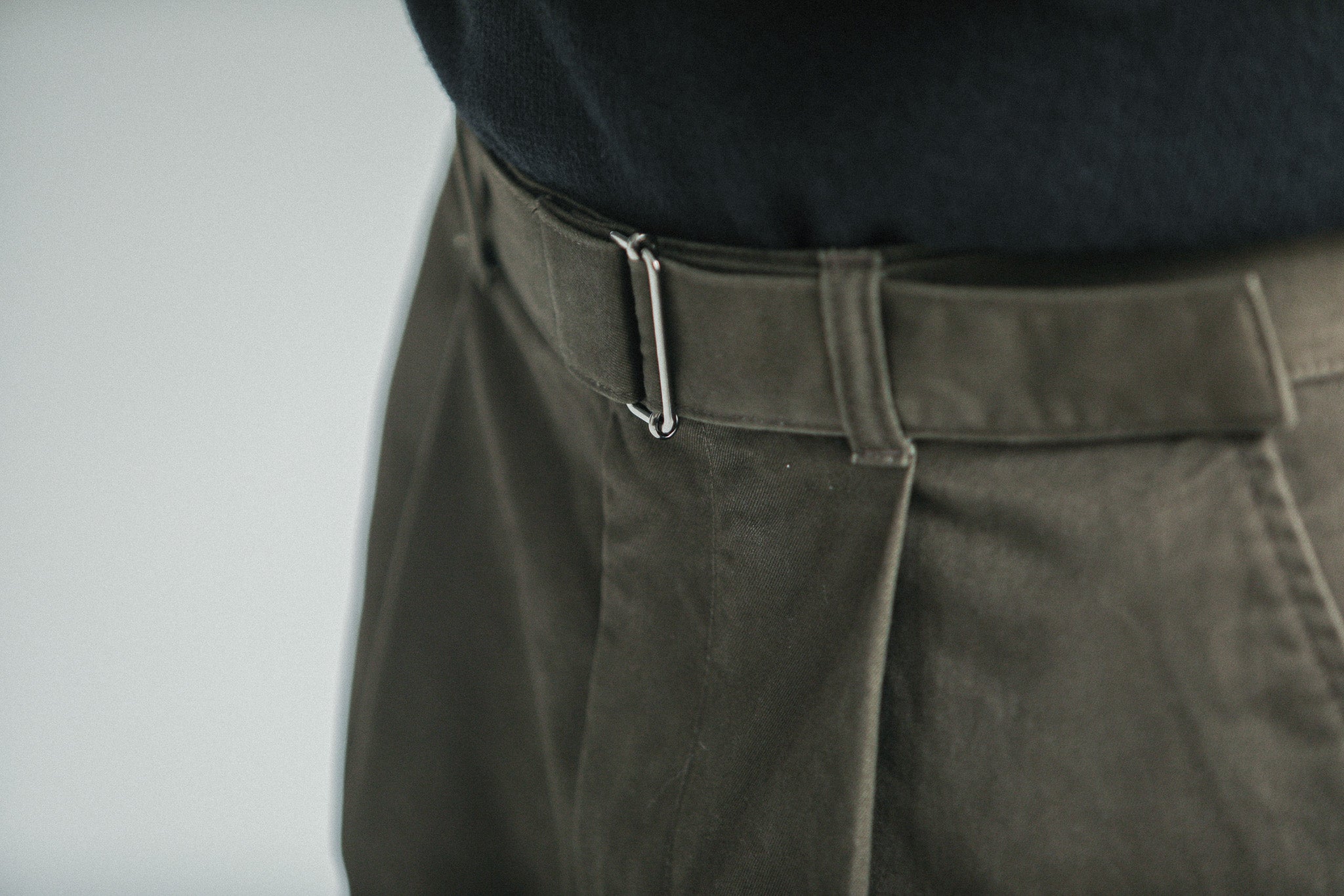 Chino Militaire Pince Simple Khaki - Comfort Fit