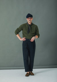 Chino Militaire Pince Simple Navy - Comfort Fit
